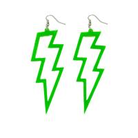 Acryl oorbellen, Lightning Symbol, mode sieraden & voor vrouw, groen, 32x102mm, Verkocht door pair