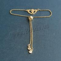 Stainless Steel Jewelry Bracelet 304 Stainless Steel Heart plated DIY Length Approx 7 Inch Sold By PC