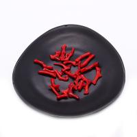 Pingentes de coral, coral sintetico, DIY, vermelho, 4x15-8x30mm, vendido por PC