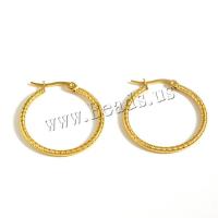 Cruach dhosmálta Lever Back Earring, 304 Cruach dhosmálta, jewelry faisin & do bhean, órga, 28x2mm, Díolta De réir PC