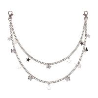 Body Chain Sieraden, Zinc Alloy, Vlinder, platinum plated, Dubbele laag & punk stijl & voor vrouw, nikkel, lood en cadmium vrij, Lengte 40 cm, 50 cm, Verkocht door PC