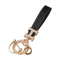 Zinc Alloy Key Lås, PU, med Zinc Alloy, Unisex & Micro Pave rhinestone, flere farver til valg, Solgt af G