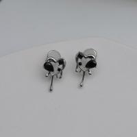 Messinki Korvakoru Clip, platina väri päällystetty, muoti korut & naiselle & tekojalokivi, nikkeli, lyijy ja kadmium vapaa, 17x11mm, Myymät Pair