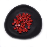 Gemstone Cabochons, Syntetisk Coral, Dome, du kan DIY, rød, 6mm, Solgt af PC