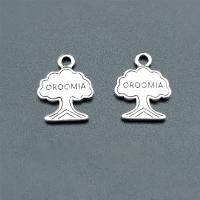 Zinc Alloy Pendants Tree antique silver color plated vintage & DIY nickel lead & cadmium free Approx Sold By Bag