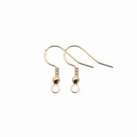 Brass Hook earwire, Sárgaréz, galvanizált, DIY & különböző méretű a választás, több színt a választás, nikkel, ólom és kadmium mentes, Kb 50PC-k/Bag, Által értékesített Bag