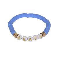 Bijoux bracelets de mode, argile de polymère, avec fil élastique, bijoux de mode & styles différents pour le choix & pour femme, plus de couleurs à choisir, protéger l'environnement, sans nickel, plomb et cadmium, Vendu par PC