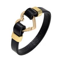 PU cavo bracciali, with lega in zinco, placcato, unisex & stili diversi per la scelta, nessuno, Lunghezza Appross. 21 cm, Venduto da PC