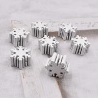 Perles en bois, flocon de neige, DIY, 20x20x10mm, Vendu par PC