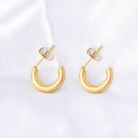 Tíotáiniam Cruach Earring, Cruach Tíotáiniam, plátáilte, jewelry faisin & do bhean, órga, 20.60mm, Díolta De réir PC