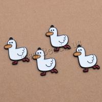 Zinc Alloy Enamel Pendants Duck plated DIY nickel lead & cadmium free Sold By Bag