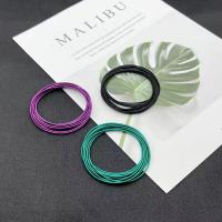 Partículas de acero Bangle Ajuste, Joyería & Bricolaje & unisexo, más colores para la opción, 65x1.7mm,205mm, Vendido por UD