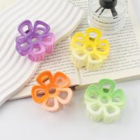 Haar Claw Clips, Plastic, Bloem, handgemaakt, voor vrouw, meer kleuren voor de keuze, 65x43mm, Verkocht door PC