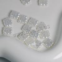 Perles acrylique de couleur unie, cadre, Vintage & DIY, blanc, 10x3.50mm, Environ 2380PC/sac, Vendu par sac