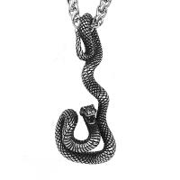 Titan stål halsband, Snake, polerad, mode smycken & olika stilar för val & för människan, 55.40x21.60mm, Längd 60 cm, Säljs av PC