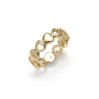 Zinc Alloy fingerring, Heart, guldfarve belagt, mode smykker & for kvinde, Indvendig diameter:Ca. 19mm, Solgt af PC