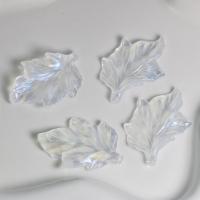 Pendentifs acryliques, Acrylique, feuille, DIY, transparent, 33x44mm, Environ 173PC/sac, Vendu par sac