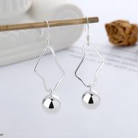 925 Boucles d’oreilles Sterling Silver Drop & Dangle, Argent sterling 925, Placage de couleur argent brillant, bijoux de mode & styles différents pour le choix & pour femme, protéger l'environnement, sans nickel, plomb et cadmium, Vendu par paire