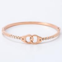 Bracelete de aço inoxidável, Aço inoxidável 304, banhado, joias de moda & micro pavimento em imitação de diamante & para mulher, Mais cores pare escolha, vendido por PC