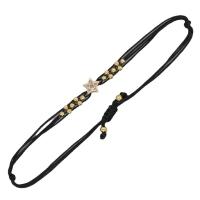 Textiel binnenwerk Cord Armband, met Glas & Zinc Alloy, Ster, Bohemien stijl & uniseks, meer kleuren voor de keuze, Lengte Ca 6-11 inch, Verkocht door PC