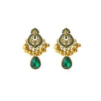 Zinc Alloy Drop Earring, forgyldt, forskellige stilarter for valg & for kvinde & med rhinestone, 30-48mm, Solgt af par