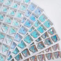 3D Nail Art Decoratie, Glas, Hart, DIY, meer kleuren voor de keuze, 12x13mm, 40pC's/Lot, Verkocht door Lot