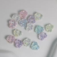 Belagte akryl perler, Leaf, du kan DIY, flere farver til valg, 11x13mm, Ca. 100pc'er/Bag, Solgt af Bag