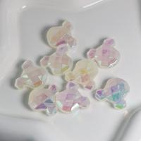 Acryl Perle, Bär, DIY & glänzend, gemischte Farben, 25.90x23x8mm, ca. 100PCs/Tasche, verkauft von Tasche