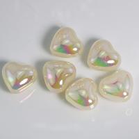 Akryl Bead, Hjärta, DIY & luminated, 19x21mm, Ca 100PC/Bag, Säljs av Bag