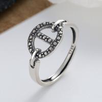 925 Sterling Silver Finger Rings Antique finish fashion jewelry & for woman & hollow nickel lead & cadmium free Sold By PC