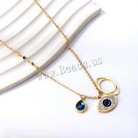 Evil Eye Schmuck Halskette, 304 Edelstahl, Modeschmuck & verschiedene Stile für Wahl & für Frau, keine, verkauft von Strang