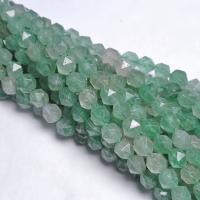 Prirodni kvarc nakit Beads, jagoda kvarc, možete DIY & različite veličine za izbor & faceted, zelen, Prodano Per Približno 38-40 cm Strand