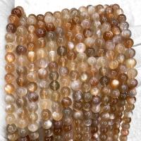 Månsten Pärlor, Orange Moonstone, Rund, DIY, apelsin, 8mm, Såld Per Ca 39 cm Strand