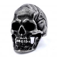 Titantium Steel finger ring, Titan Stål, Skull, plated, Unisex & olika storlek för val, svart, Säljs av PC