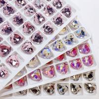 3D L'art des ongles Décoration, cristal, coeur, DIY, plus de couleurs à choisir, 12x12mm, 40PC/lot, Vendu par lot