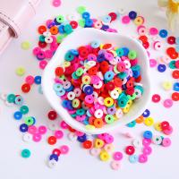 Polimero-Clay-Beads, argilla polimero, Cerchio piatto, DIY, multi-colore, 6x1mm, Foro:Appross. 2mm, Appross. 12000PC/borsa, Venduto da borsa