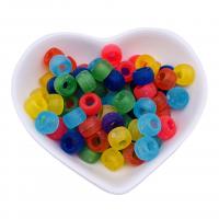 Plastic Kralen, polystyreen, Rond plat, spuitgieten, DIY, gemengde kleuren, 6x9mm, Ca 1730pC's/Bag, Verkocht door Bag