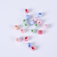 Plastikkugler, Plastic, Rose, du kan DIY, blandede farver, 8mm, Ca. 2050pc'er/Bag, Solgt af Bag