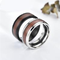 Anillo de dedo de acero inoxidable, acero inoxidable 304, Joyería & unisexo & diverso tamaño para la opción, libre de níquel, plomo & cadmio, 8MM, Vendido por UD