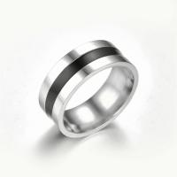 Anillo de dedo de acero inoxidable, acero inoxidable 316L, Joyería & unisexo & diverso tamaño para la opción, libre de níquel, plomo & cadmio, 8MM, Vendido por UD