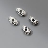 925 Sterling Silver Spacer Bead, DIY, dathanna níos mó le haghaidh rogha, 9.50x6x2mm, Poll:Thart 2.1mm, Díolta De réir PC