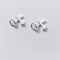 925 Sterling Silver hänge, Flygplan, plated, DIY, silver, 11x12mm, Säljs av PC