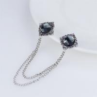 Collar Brooch Zinc Alloy Unisex & with rhinestone nickel lead & cadmium free 2.1cmu00d72.1cm 13cmu00d716cm Sold By PC