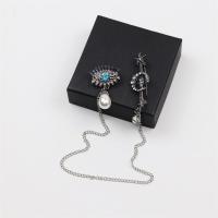 Zinc Alloy Brooches Unisex & with rhinestone nickel lead & cadmium free 3.2cmu00d75cm 8.5cmu00d72.1cm 35cm Sold By PC