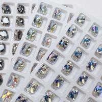 3D Nail Art Decoratie, Glas, Plein, DIY, meer kleuren voor de keuze, 8x10mm, 45pC's/Lot, Verkocht door Lot