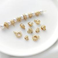 Brass Spacer Beads 14K gold plated fashion jewelry & for woman golden Sold By PC