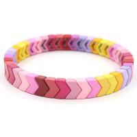 Pulseira de liga de zinco, banhado, joias de moda & Estilo boêmio & stoving verniz & para mulher, cores misturadas, níquel, chumbo e cádmio livre, 8mm, Diametro interno:Aprox 55mm, vendido por PC