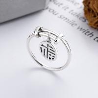 Bijoux de bague en argent sterling , Argent sterling 925, bijoux de mode & pour femme, protéger l'environnement, sans nickel, plomb et cadmium, 10mm, Vendu par PC