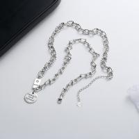 925 Sterling Silver Necklaces with 1.97inch extender chain Antique finish fashion jewelry & for woman nickel lead & cadmium free Length Approx 17.71 Inch Sold By PC