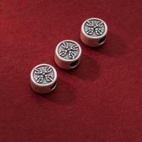 925 Sterling Silver Spacer Χάντρα, επιχρυσωμένο, DIY, ασήμι, 10.50x7.50mm, Τρύπα:Περίπου 3.3mm, Sold Με PC